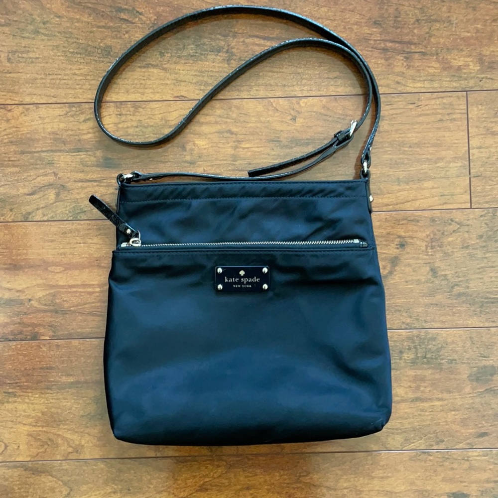 Kate Spade black nylon Jan crossbody bag